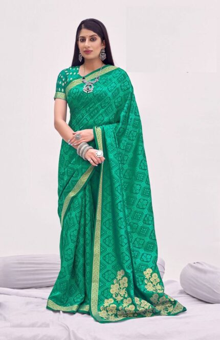 Green Soft Banarasi Silk Saree